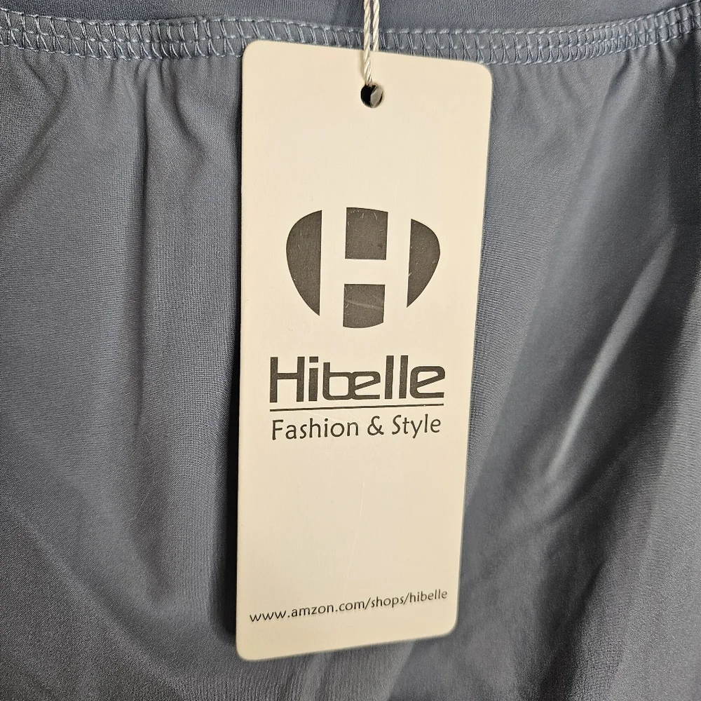 Hibelle Gray Blue Athletic Tennis Skirt Shorts Skort NWT Ladies Size Small - Picture 3 of 10